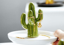 Cactus Plato de soporte de anillo para joyería