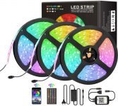 Tiras LED AQOTER 15M, Tira de luz LED Bluetooth 5050 RGB 450 LEDs