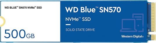 Western Digital Blue SN570 500GB – NVMe SSD, hasta 3500MB/s en lectura
