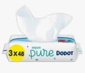 Dodot Aqua Pure Toallitas Para Bebé, 144 Toallitas (3 Paquetes de 48 Toallitas)