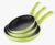 SAN IGNACIO Juego 3pc sartenes (16+20+24cm) o (20+24+28cm) aluminio prensado ind negra / azul o verde soul marble