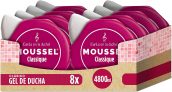 Moussel Gel Líquido Classique con Aceites Esenciales Naturales – Paquete de 8 x 600 ml